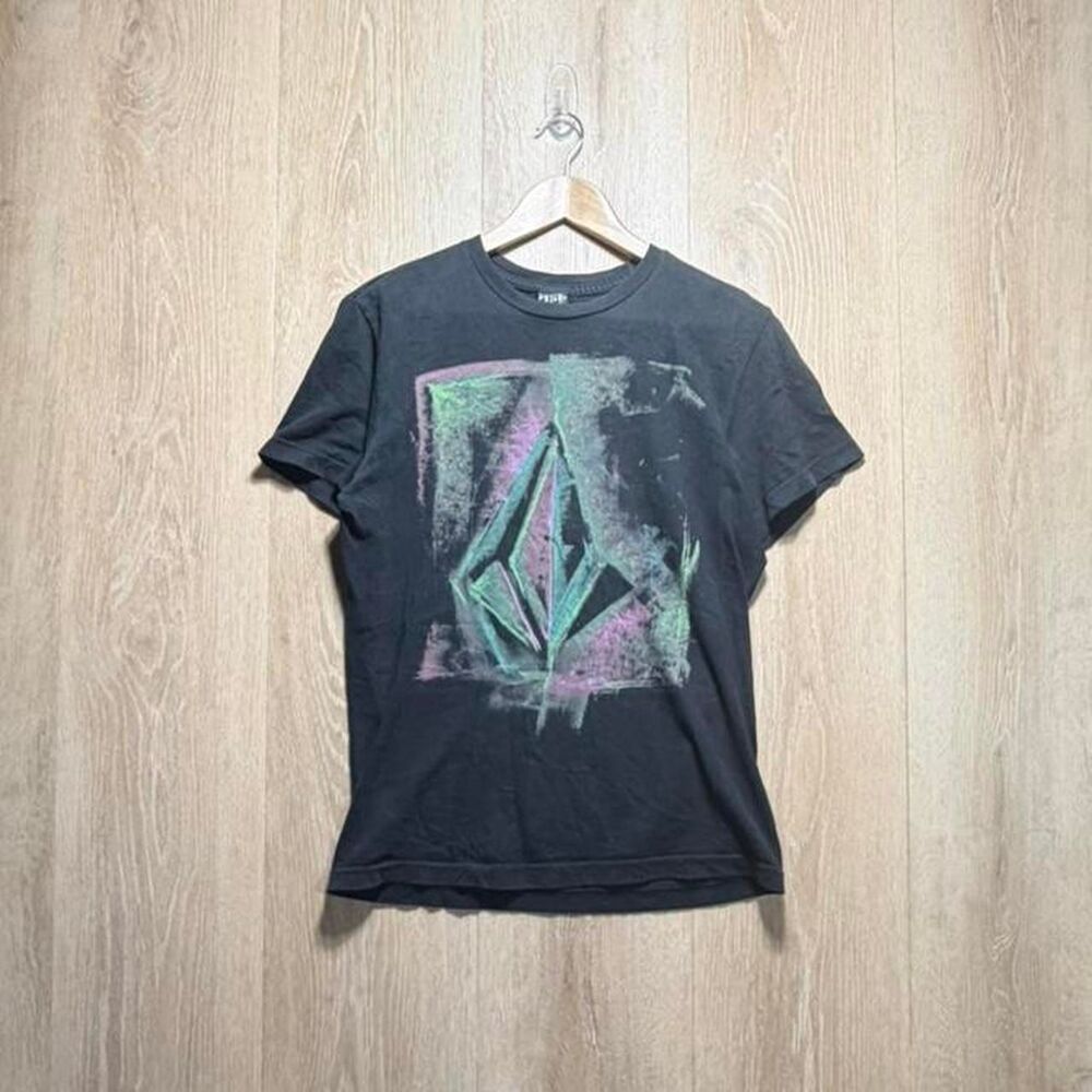 Volcom Men's Black and Grey T-shirt